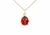 9ct Yellow Gold Enamel Ladybird Pendant