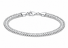 Sterling Silver Rhodium-Plated Zirconia Ball-Edge Tennis Bracelet