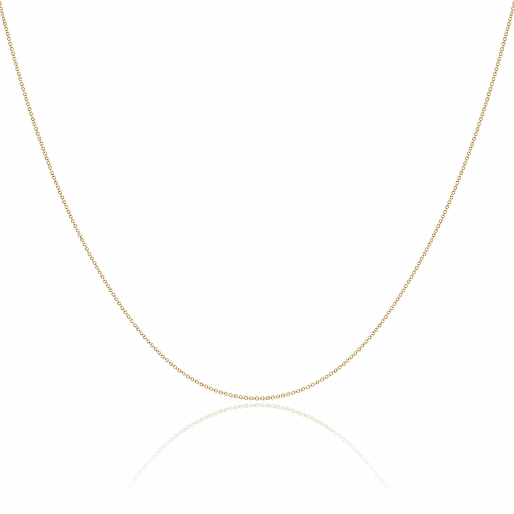 9ct Yellow Gold 25 Diamond Cut Ultra-Slim Adjustable Curb Chain