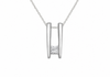 18ct White Gold 0.25ct Princess Cut Diamond Pendant