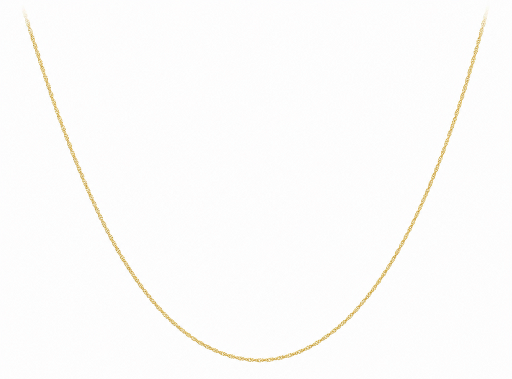 18-каратова верижка от жълто злато, модел Twist Ultra-Slim Curb, 20 инча