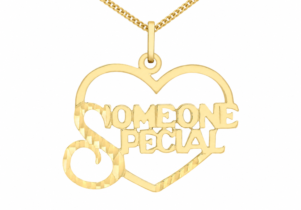 Медальон със сърце „Someone Special“ от 9ct жълто злато