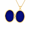 9ct Yellow Gold Etched Flower Detail Oval Locket