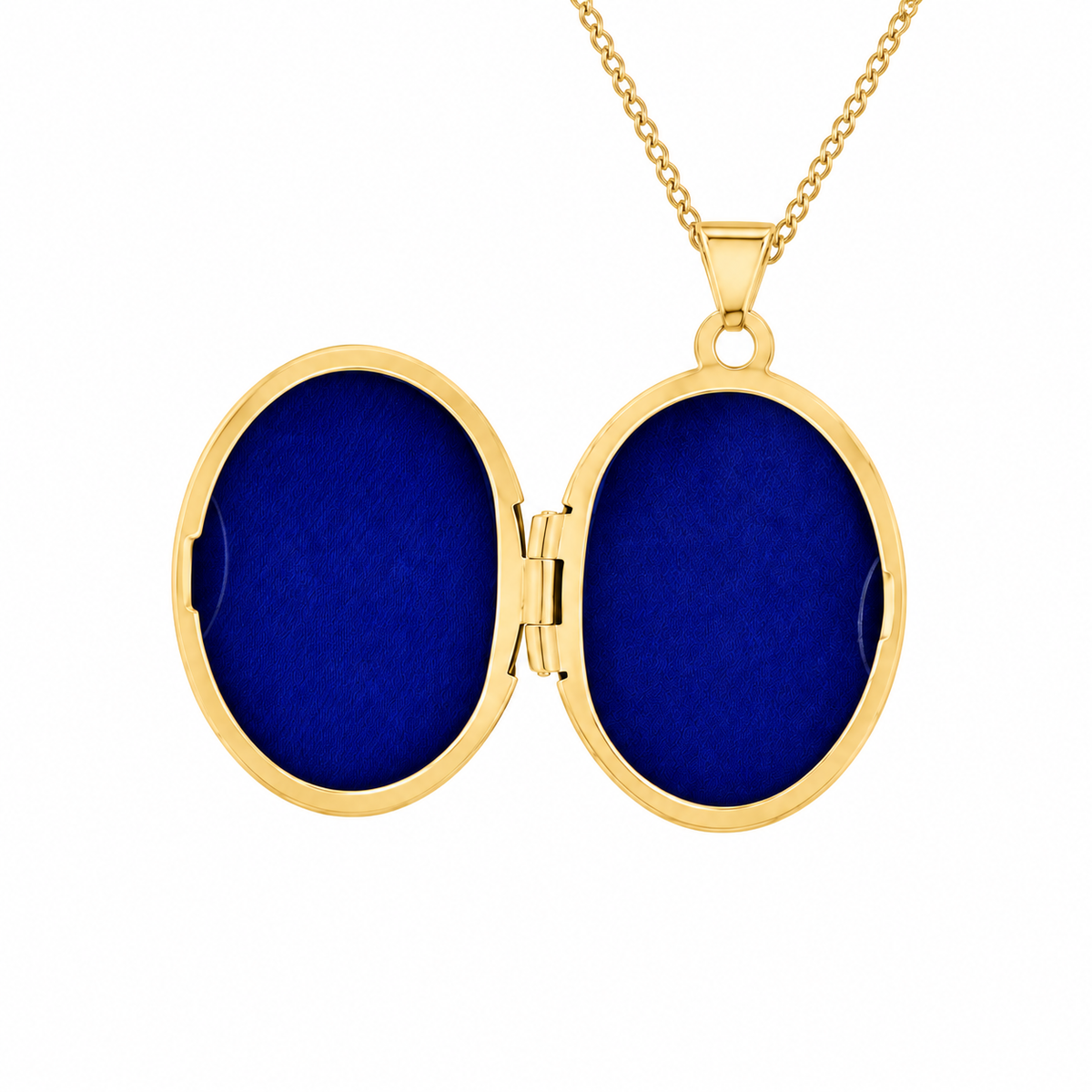9ct Yellow Gold Etched Flower Detail Oval Locket