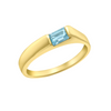 9ct Yellow Gold Blue Topaz Dress Ring