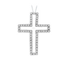 9ct White Gold 0.50ct Two-Piece Interlocked Diamond Cross Slider Pendant