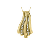 9ct Yellow Gold 0.20ct Diamond Wave Pendant