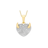 9ct Yellow Gold 0.07ct Diamond Heart Devil Pendant