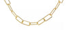 Gold Plated Sterling Silver Twist Link Paper Chain