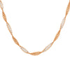 9ct Two-Tone Rose & White Gold Twist Curb Chain Necklace