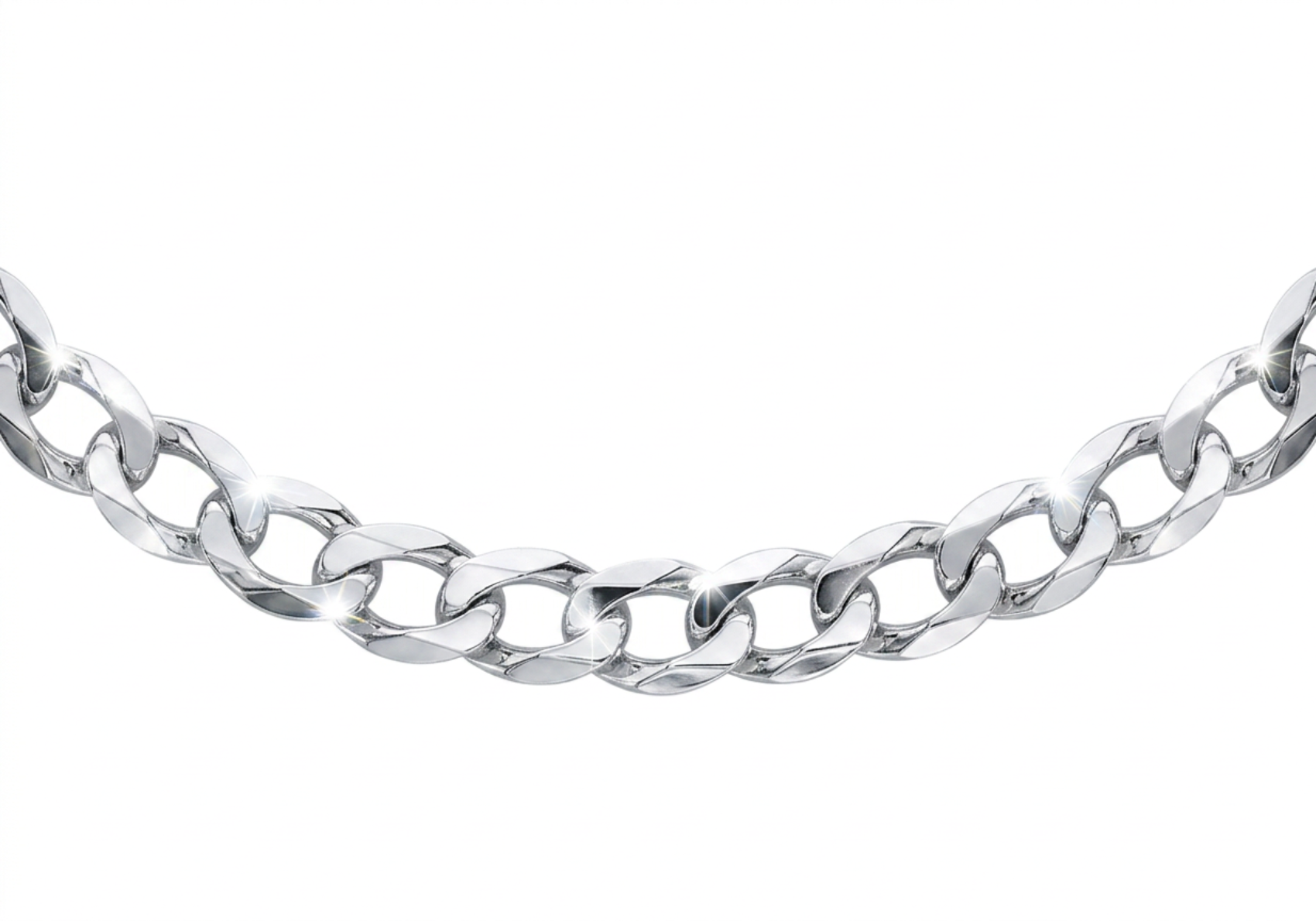 Sterling Silver 150 Diamond Cut Curb Chain