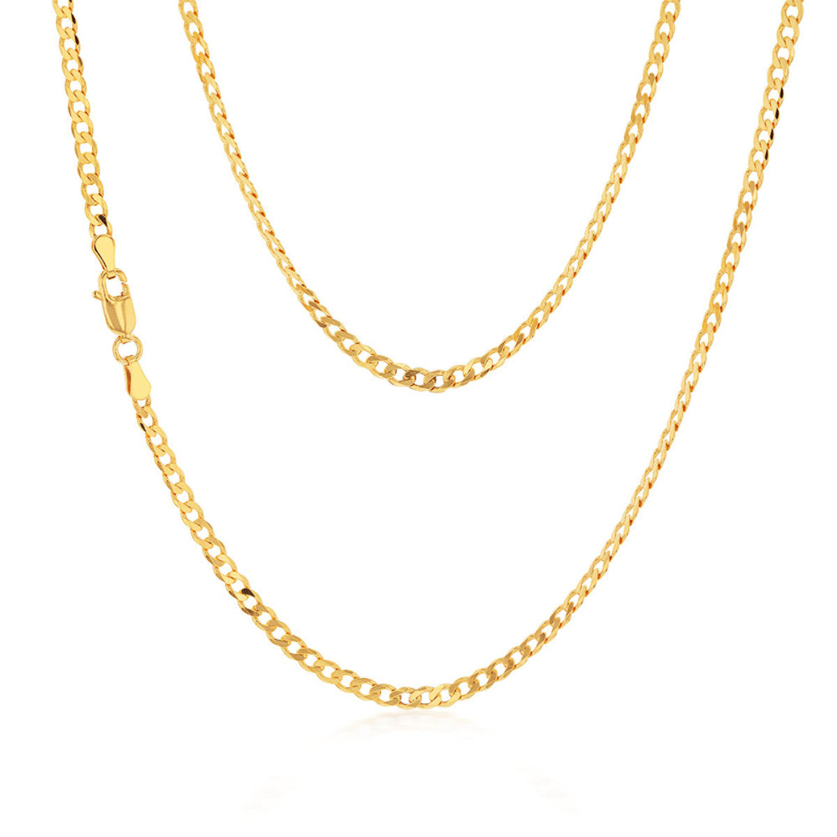 9ct Yellow Gold 100 Curb Links Chain