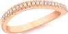9ct Rose Gold 0.15ct Diamond Channel Set Wave Ring