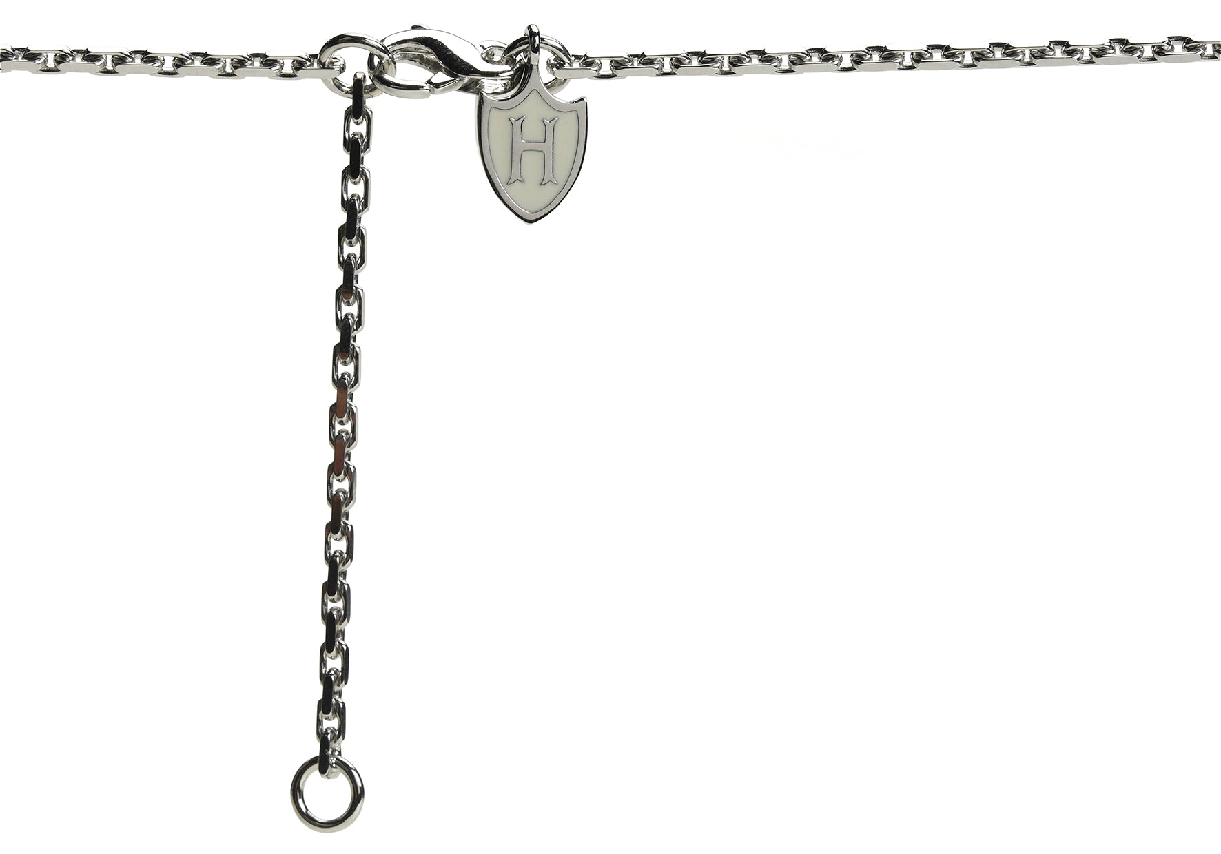 Hoxton London Men's Sterling Silver Black Leather Inlay ylindrial Drop Adjustable Pendant