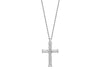 Hoxton London Men's Sterling Silver Twist Cross Adjustable Necklace