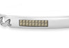 Hoxton London Men's Sterling Silver Pyramid Marasite Set ID Bracelet