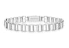 Hoxton London Men's Sterling Silver Brick Open Square Link Bracelet