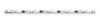 Hoxton London Men's Sterling Silver Black Sapphire Set Cross Bar Bracelet
