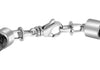 Hoxton London Men's Sterling Silver Herringbone Black Leather Bracelet