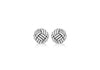 Hoxton London Men's Sterling Silver Oval Weave Cufflinks