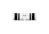Hoxton London Men's Sterling Silver and Onyx Stripe Retangle Cufflinks