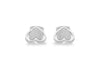 Hoxton London Men's Sterling Silver Heart Zirconia  Cufflinks