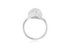 18ct White Gold 0.86ct Diamond Teardrop Shoulder Ring