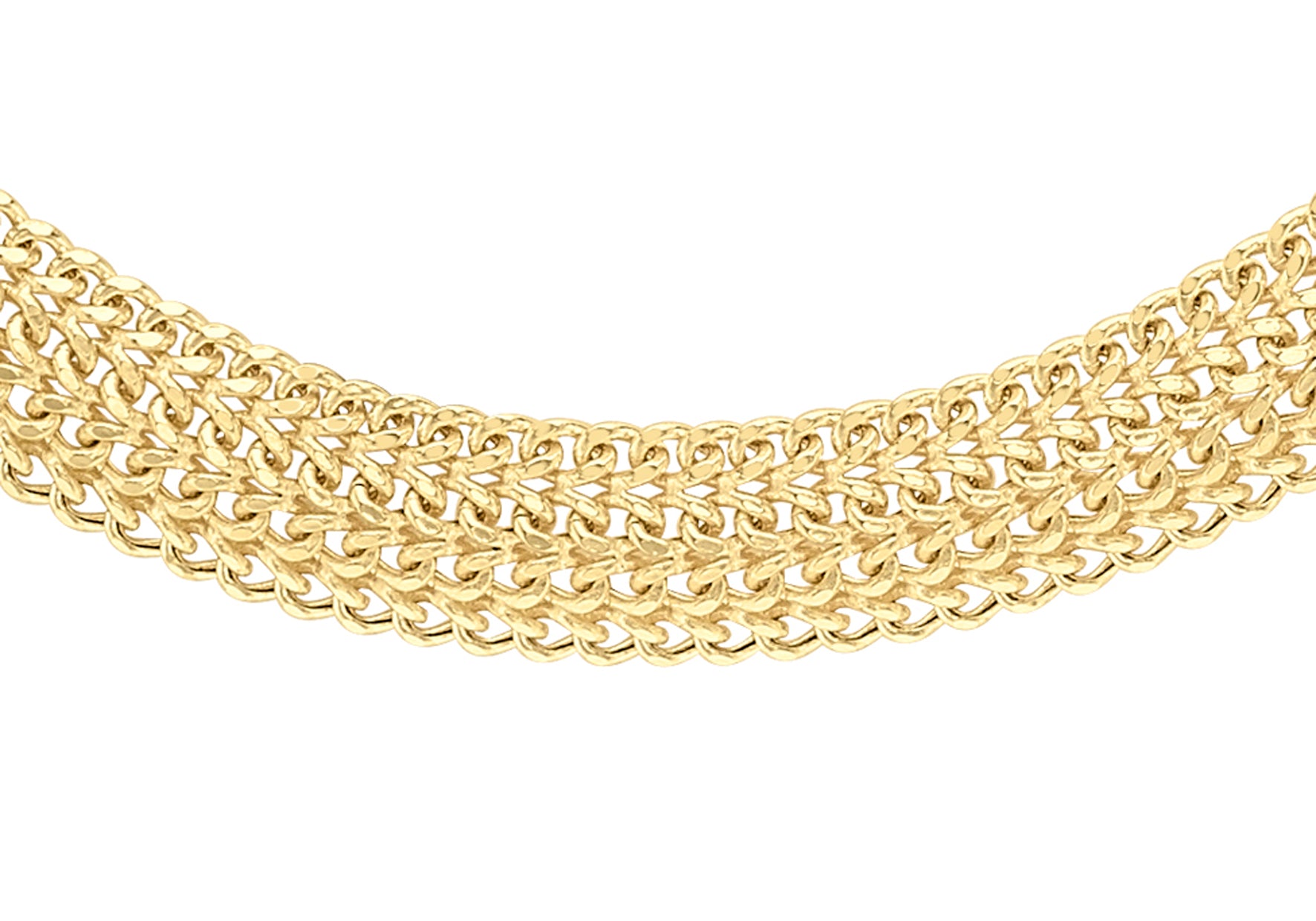 9ct Gold Domed Curb Necklace