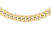 9ct Yellow Gold Diamond Cut Round Link Curb Chain