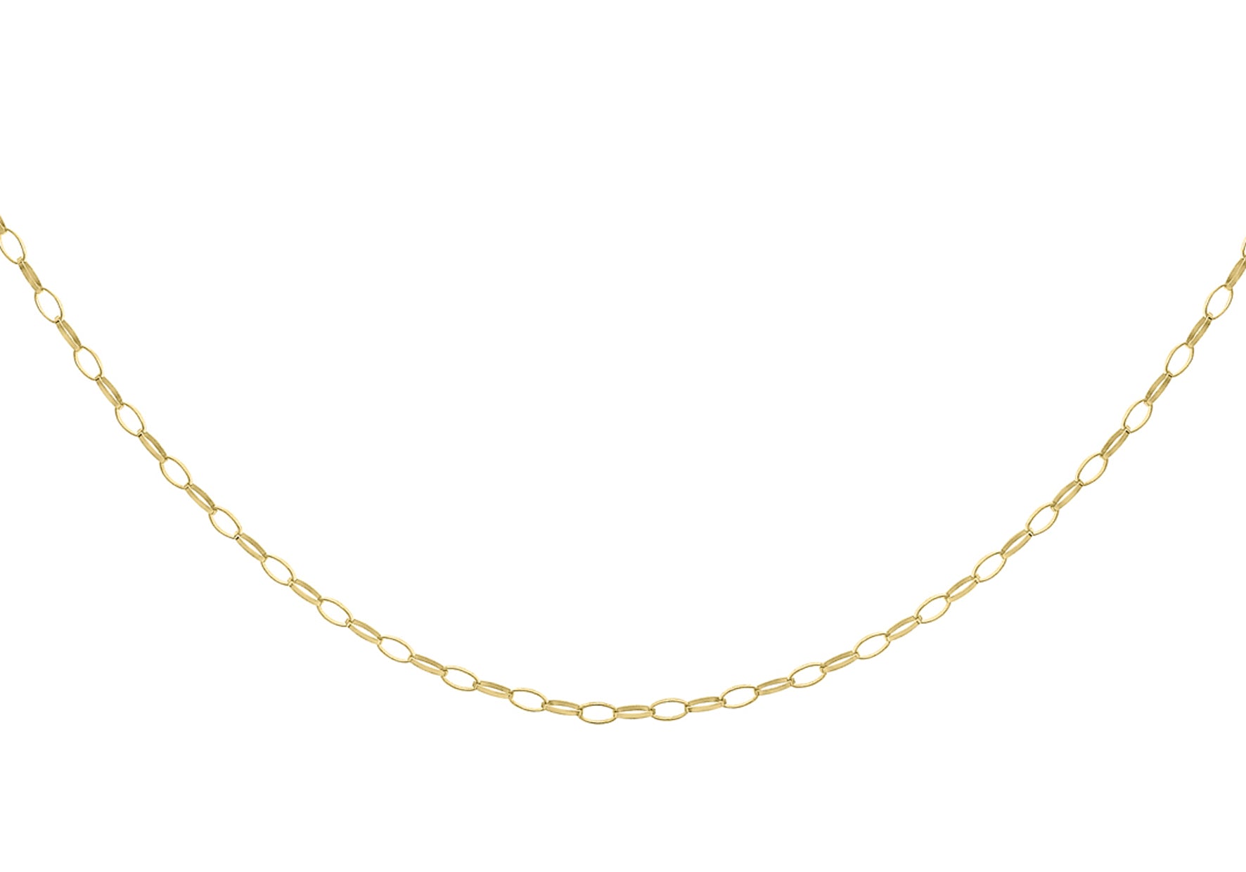 9ct Yellow Gold Oval Belcher  Chain 41m/16"9