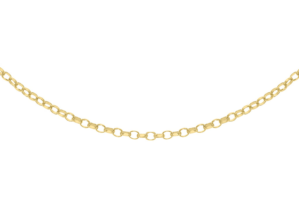 9ct Yellow Gold 50 Diamond Cut Belcher  Chain 61m/24"9