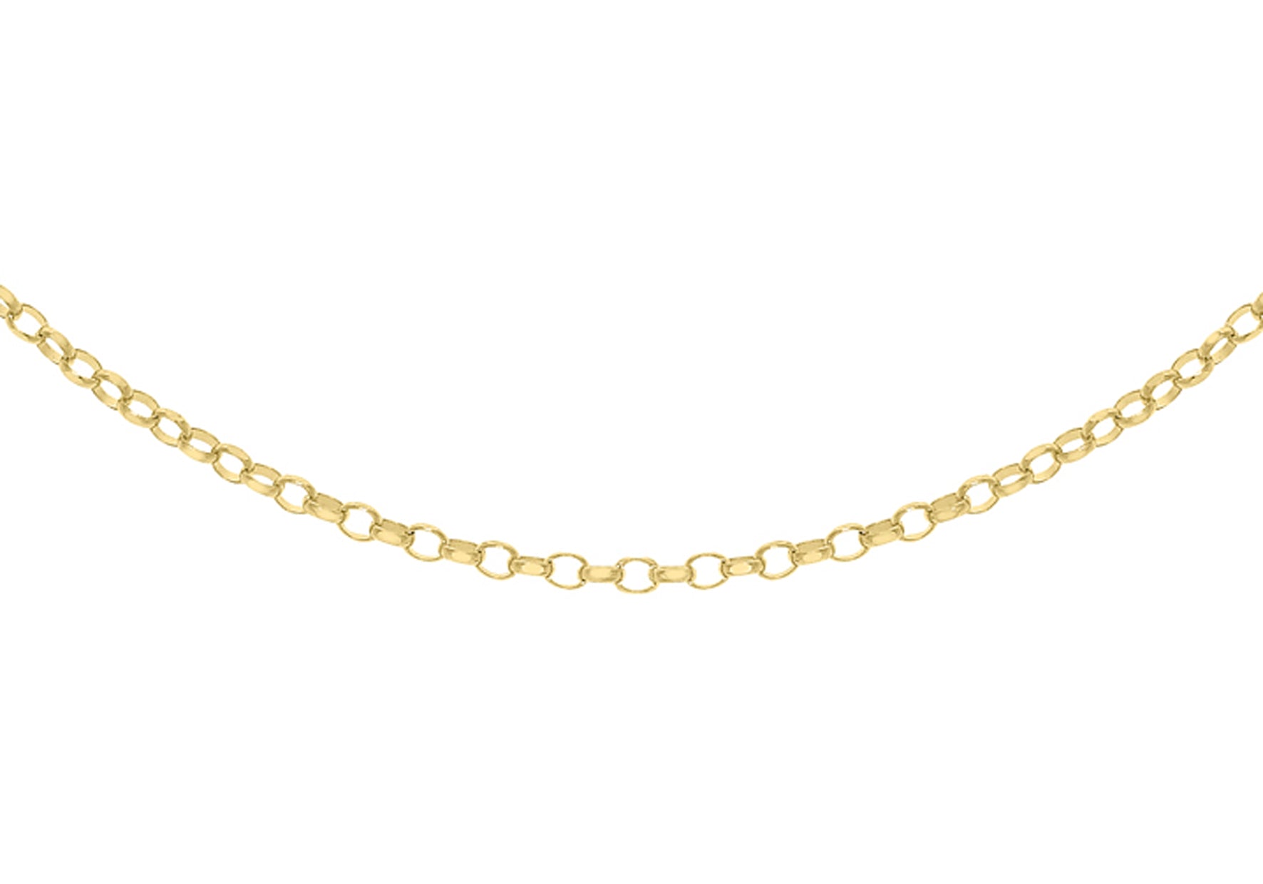 9ct Yellow Gold 50 Diamond Cut Belcher  Chain 61m/24"9