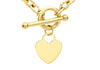 9ct Yellow Gold Heart Tag T-Bar Oval Belcher Chain Necklace