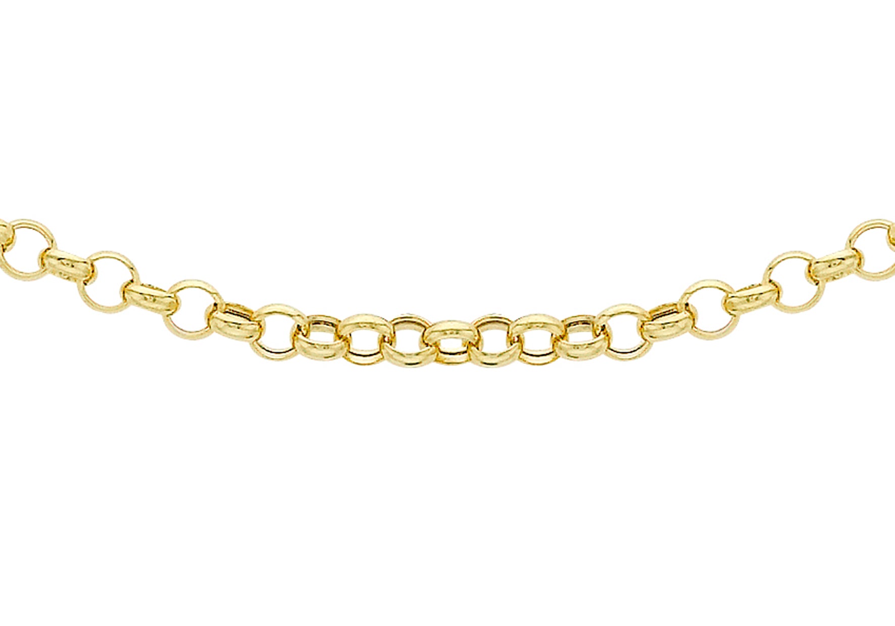 9ct Yellow Gold 80 Round Belcher Chain 
