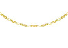 9ct Yellow Gold Diamond Cut Figaro Chain