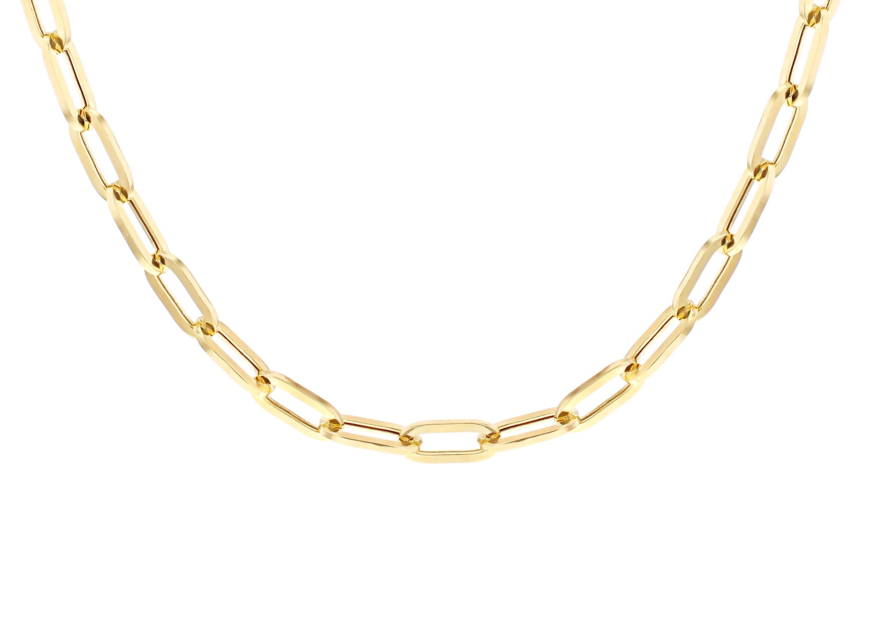 9ct Yellow Gold Paper Chain Necklace