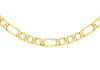9ct Yellow Gold 120 Diamond Cut Figaro Chain 46m/18"9