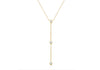 9ct Yellow Gold Tri-White Zirconia Y-Necklace