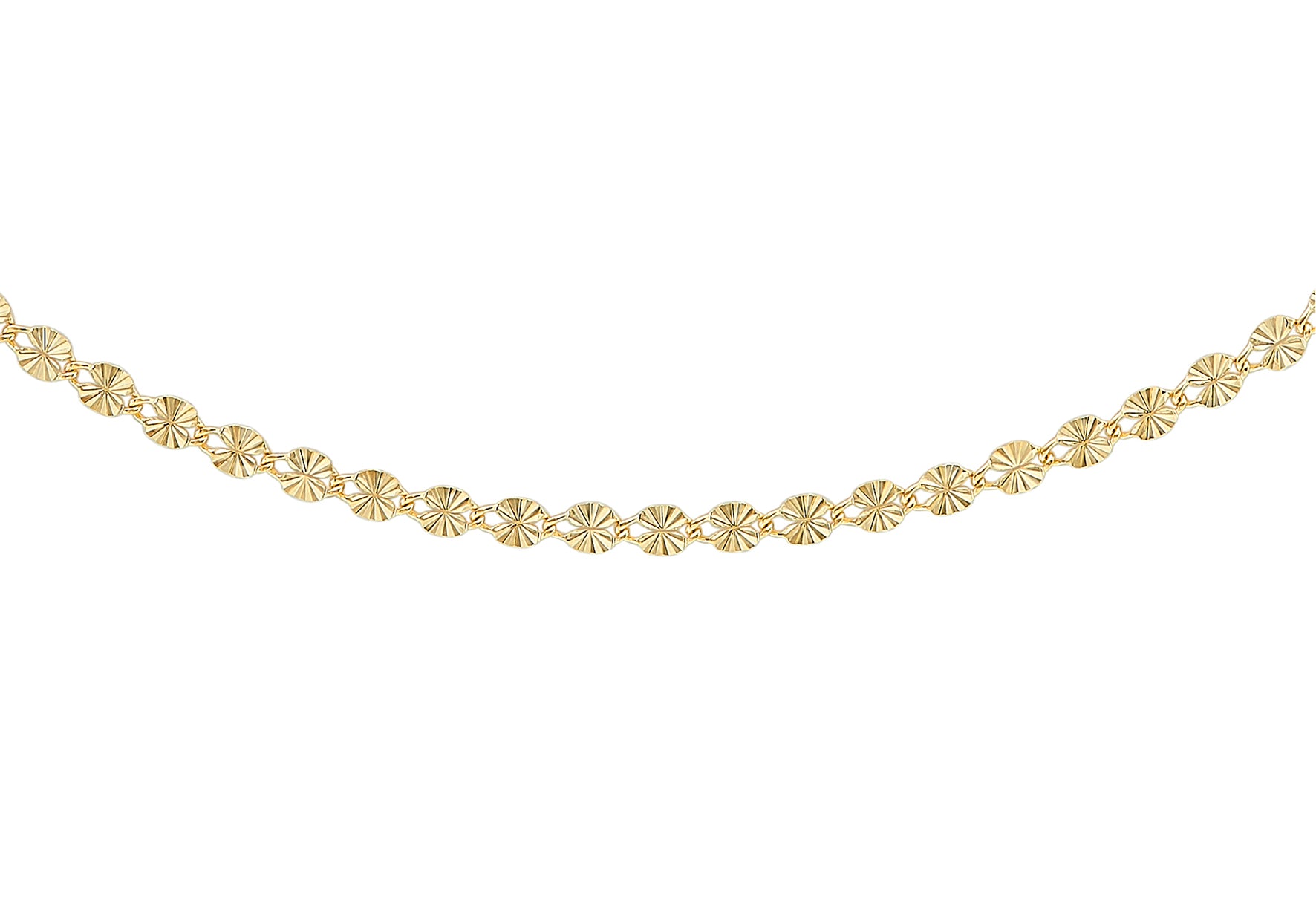 9ct Yellow Gold Diamond Cut Forzatina Chain