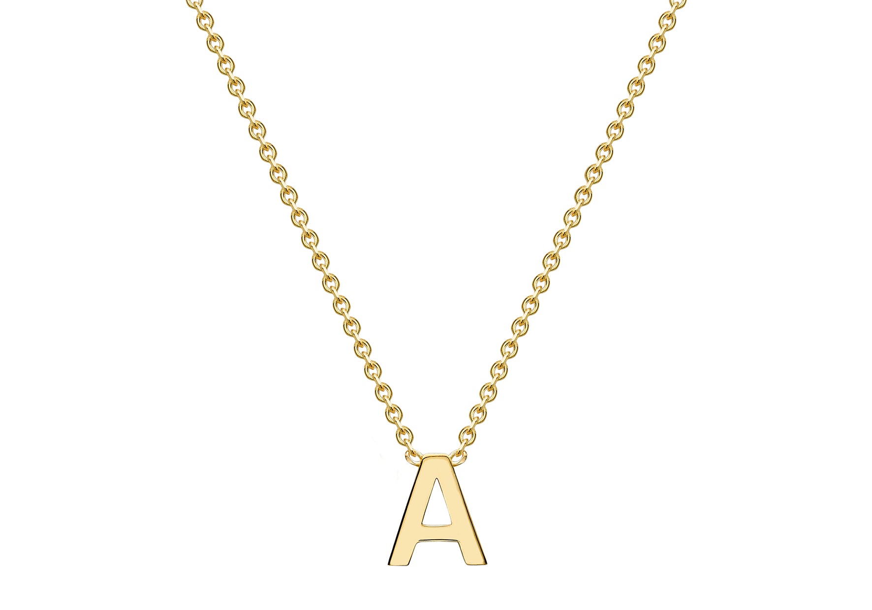 9ct Yellow Gold Initials Adjustable Necklace