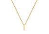 9ct Yellow Gold Initials Adjustable Necklace