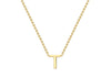 9ct Yellow Gold Initials Adjustable Necklace