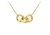 9ct Yellow Gold Triple-Links Ring Necklace