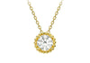 9ct White Gold Zirconia Halo Pendant