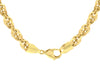 9ct Yellow Gold 100 Diamond Cut Prince of Wales Chain