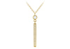 9ct Yellow Gold Zirconia  Bar Adjustable Necklace  41m/16"-46m/18"9