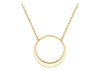 9ct Yellow Gold 14.8mm Elipse Adjustable Necklace  41m/16"-43m/17"9