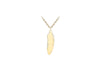 9ct Yellow Gold 15mm x 4mm Feather Necklace  41m/16"-46m/18"9