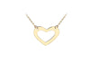 9ct Yellow Gold Cutout Heart Necklace  