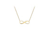 9ct Yellow Gold 15.5mm x 5.3mm Infinity Adjustable Necklace  41m/16"-46m/18"9